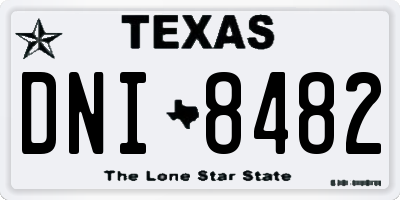 TX license plate DNI8482
