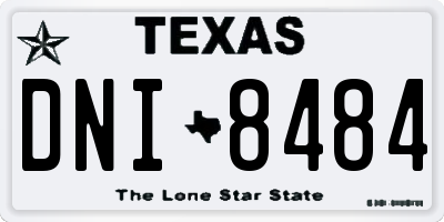 TX license plate DNI8484