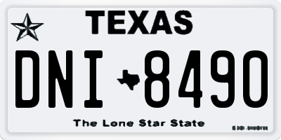 TX license plate DNI8490
