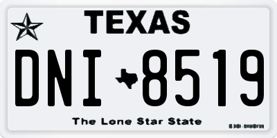 TX license plate DNI8519