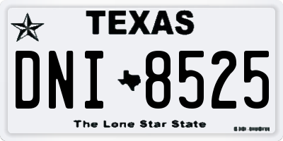 TX license plate DNI8525