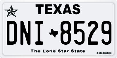 TX license plate DNI8529