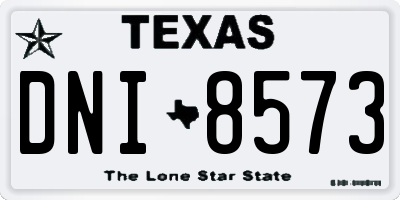 TX license plate DNI8573