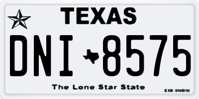 TX license plate DNI8575
