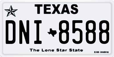 TX license plate DNI8588