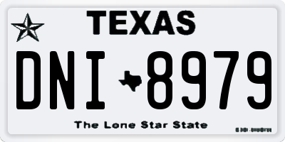 TX license plate DNI8979