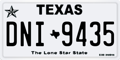 TX license plate DNI9435