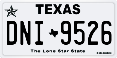 TX license plate DNI9526