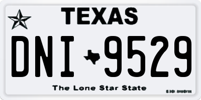 TX license plate DNI9529
