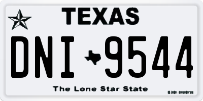 TX license plate DNI9544