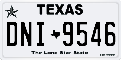 TX license plate DNI9546