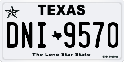 TX license plate DNI9570