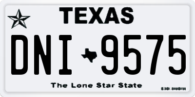 TX license plate DNI9575