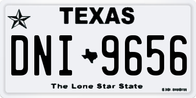TX license plate DNI9656
