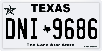TX license plate DNI9686