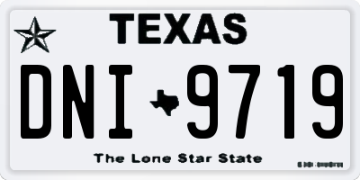 TX license plate DNI9719