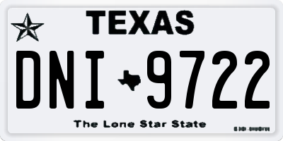 TX license plate DNI9722