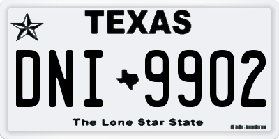 TX license plate DNI9902