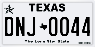 TX license plate DNJ0044