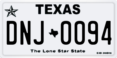 TX license plate DNJ0094
