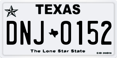 TX license plate DNJ0152