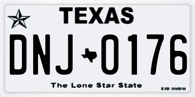 TX license plate DNJ0176