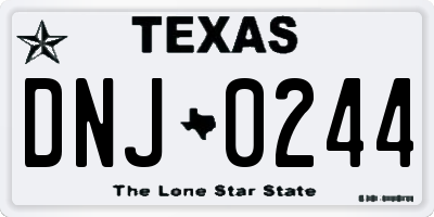 TX license plate DNJ0244