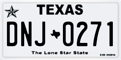TX license plate DNJ0271