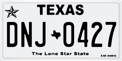 TX license plate DNJ0427