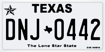 TX license plate DNJ0442