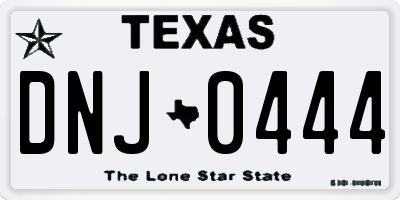 TX license plate DNJ0444
