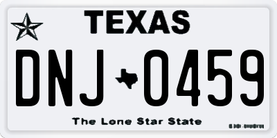 TX license plate DNJ0459