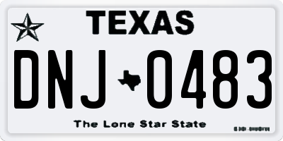 TX license plate DNJ0483