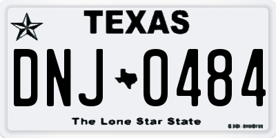 TX license plate DNJ0484