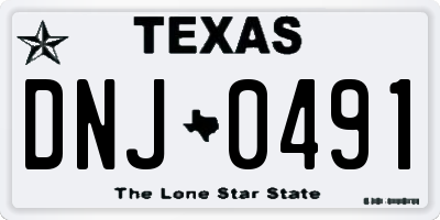 TX license plate DNJ0491