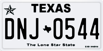 TX license plate DNJ0544