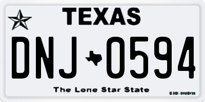 TX license plate DNJ0594