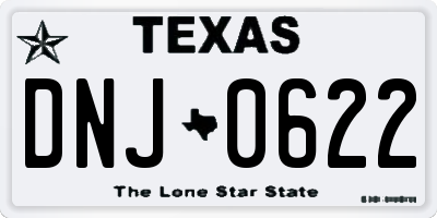 TX license plate DNJ0622