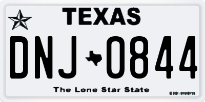 TX license plate DNJ0844