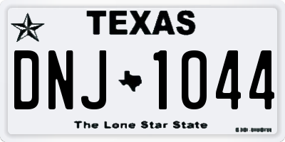 TX license plate DNJ1044
