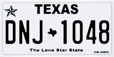 TX license plate DNJ1048