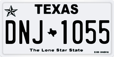TX license plate DNJ1055