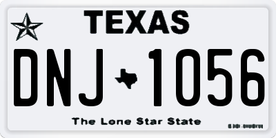 TX license plate DNJ1056
