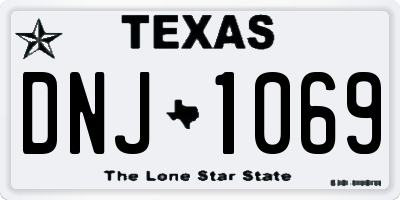 TX license plate DNJ1069