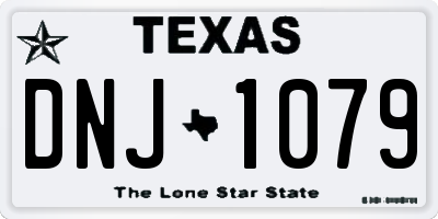 TX license plate DNJ1079