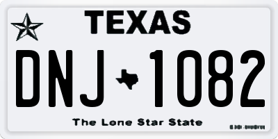 TX license plate DNJ1082