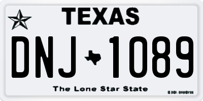 TX license plate DNJ1089