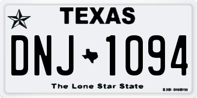 TX license plate DNJ1094