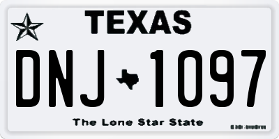 TX license plate DNJ1097