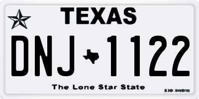 TX license plate DNJ1122